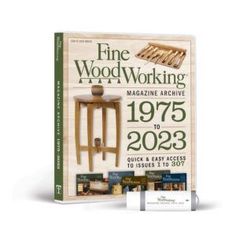 the fine woodworking magazine is on display