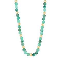 Experience the allure of elegance with our vermeil necklace, adorned with 101 special-cut, 3.5MM natural emerald beads, complete with an adjustable 16-inch cable chain that extends to 17 or 18 inches for the perfect fit.Expressive, elevated, and everyday, Scout & Lark is a jewelry collection that brings attainable elegance and undeniable quality to your unique style. Complete your look with gold, vermeil, and lab grown diamond jewelry made for the way you wear it. | Beaded Emerald Necklace | Vermeil | Yellow | Size 16" | Scout & Lark Emerald Bead, Emerald Necklace, Emerald Stone, Emerald Jewelry, Bead Jewelry, Natural Emerald, Cable Chain, Gemstone Necklace, Gold Vermeil