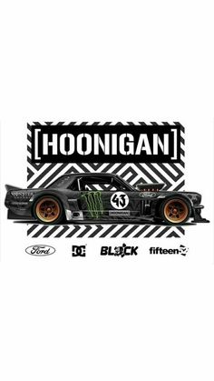 an image of a car with the words hoonigani on it