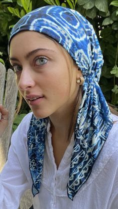 Casual hair scarf suitable for the pool Made from bathing suit material Lycra stretchy spandex washable fabric Stretchy, elasticized & adjustable One size fits most adult women Beautiful shades of blue Great gift idea for a gift Shades of blue. Denim match Cover and conceal your head. Suitable for long short hair. Uptown Girl Headwear brand Made in New York. Advertised in Times Square Womens stunning comfortable lightweight Hair Wrap accessory A great gift idea for a friend One size fits most. S Long Headband Scarf, No Hair Cover Hair Solutions, Cheap Casual One-size Headscarf, Bed Hair Wrap, Hats For Ment With Long Hair, Head Scarf Square Pattern, Hair Cloth Fabric Wrap, Medical Head Scarf, Bible Costumes For Women Head Coverings