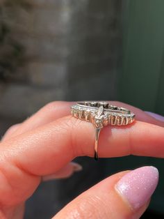 During the Victorian era, navette or “little ship” rings were highly en vogue, and were the perfect statement pieces for elegant nights out or celebrations. This rare Art Deco ring emulates the understated glamor of the navette design, creating a gorgeous and memorable silhouette! Crafted circa 1920’s in 18 carat white gold, this ring features a truly unique synthetic blue topaz gem with a smooth, flat cut. Just look at that hue! The dimensions of color in this topaz is remarkable, and there is Luxury White Gold Topaz Ring In Art Deco Style, Brilliant Cut Diamond Party Ring, Fine Jewelry Diamond Ring For Party, Oval Brilliant Cut Party Ring, Party Fine Jewelry Diamond Ring, Timeless Marquise White Gold Ring, Wedding Jewelry Marquise Shape With Hallmark, Party Diamond Ring With Prong Setting, Hallmarked Marquise Cut Jewelry For Wedding