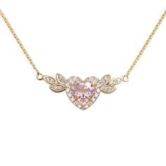 Love Blossom Morganite Necklace, 14K Solid Gold, Romantic Heart-Shaped Morganite Diamond Halo Pendant Necklace, Anniversary Gift For Woman #AnniversaryNecklace #MorganitePendant #HeartMorganite #HeartPendant #DiamondHalo #MorganiteNecklace #MorganiteHeart #RomanticGift #RomanticNecklace #HeartNecklace Fine Jewelry Heart Gemstone Necklace For Wedding, Wedding Fine Jewelry Heart Gemstone Necklace, Gold Gemstone Heart Necklace For Wedding, Wedding Heart Necklace With Gemstone In Heart Cut, Wedding Heart Necklace With Gemstone, Wedding Heart Cut Gemstone Heart Necklace, Heart Cut Gemstone Necklace For Wedding, Heart Shaped Gemstone Necklace For Wedding, Gemstone Heart Pendant Necklace For Wedding