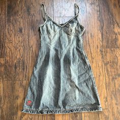 Size Small Vintage Wild And Lethal Trash Denim Sleeveless Dress. It’s Is A Dark Blue Denim Not Black. The Lettering On The Bottom Plastic Logo Rubbed Off A Bit. Other Then That, It’s In Good Condition. Shoulder To Bottom Measures Approximately 35 Inches. Pit To Pit Measures Approximately 15 Inches. E He44 Sleeveless Denim Dress, Blue Denim, Dark Blue, Vintage Dresses, Night Out, Colorful Dresses, Womens Dresses, Dresses, Women Shopping