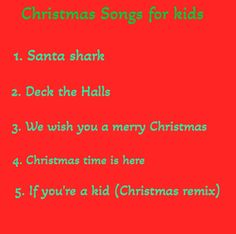 the christmas song for kids is shown