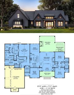 the floor plan for this house is very large and has lots of space to put in it