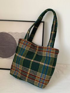 Bag For Love - Tartan Large Capacity Tote Bag - Women Tote Bags Product Description Style Preppy Color Multicolor Quantity 1 piece Strap Type Double Handle Pattern Type Plaid Bag Size Medium Type Shoulder Tote Bag Material Tweed Composition 100% Polyester Size Chart INCH CM Size Bag Width Bag Height Bag Length one-size 3.9 11 12.2 Size Bag Width Bag Height Bag Length one-size 10 28 31 Similar Products h2 { text-align: center; } .red-box { width: 100%; display: flex; flex-direction: row; flex-wra Casual Handheld Hobo Bag For School, Casual Multicolor Hobo Bag For Shopping, Trendy Green Satchel Canvas Bag, Casual Multicolor Shoulder Bag With Large Capacity, Casual Multicolor Bucket Shoulder Bag, Casual Green Hobo Shoulder Bag, Casual Multicolor Large Capacity Shoulder Bag, Green Large Capacity Hobo Bag For School, Large Capacity Green Hobo Bag For School