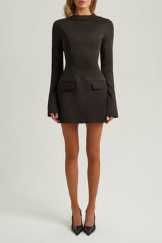 Heiress Beverly Hills, Graduation Look, Pocket Detail, Black Long Sleeve, Beverly Hills, High Neck, Lookbook, A Line, Dress Outfits