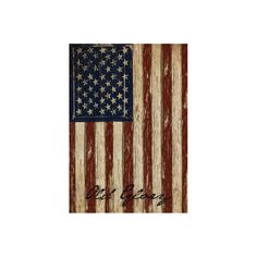 an american flag with the name and signatures on it