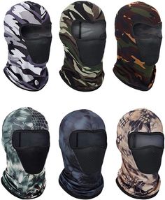 Winter Balaclava, Men's Balaclava, Tactical Fashion, Face Mas, Camouflage Colors, Neck Cover, Tactical Clothing, Work Gear, Ski Mask