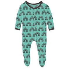 Boy's Print Bamboo Footie with Snaps - Glass Spring Toy Baby & Toddler Sleepwear Play Outfit, Footie Pajama, Kickee Pants, Boys Pajamas, Baby Warmer, Toy Collection, Snug Fit, Outfit Of The Day, Top Styles