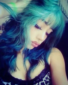 Y2k Hair, Teal Hair, Blue Y2k, Dye My Hair, Hair Dye Colors