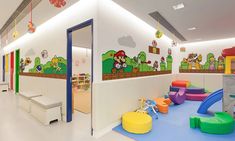 the children's playroom is clean and ready for their parents to use it