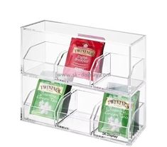 three compartment acrylic display case