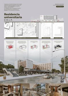 an architectural diagram shows the various parts of a building and its surrounding area, including parking lots