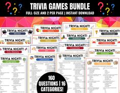 trivia games bundle for trivia night