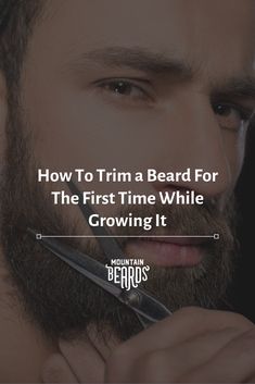 If you’re curious how to trim a medium beard or how to trim a long beard, the basics are going to remain the same. However, if you’re dealing with a short beard, then you’re going to have to make some adjustments.  #mountainbeards #beardgrooming #beardlife #beardgroomingtips #growabeard #beardtrimming Beard Kit, Mens Grooming Kit, Beard Look