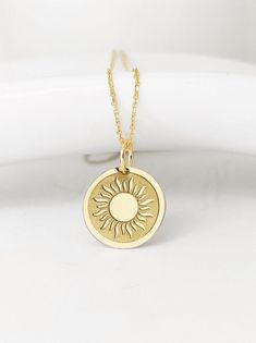 CHRISTMAS SALES until December 25th! All of our jewelry is 30% OFF! Pendant Material: 14K Solid Real Gold (NOT GOLD PLATED) Hallmark for certification engraved on the back: 585 Pendant Dimensions: - 13mm / 0.51 inches diameter - 15mm / 0.59 inches diameter - 16mm / 0.62 inches diameter - 18mm / 0.70 inches diameter - 20mm / 0.78 inches diameter - 22mm / 0.86 inches diameter - 24mm / 0.94 inches diameter *Real images of the pendant, size 15mm / 0.59 inches diameter* Thickness: 0.5mm Jump ring inn Everyday Gold Engraved Medallion Necklace, 14k Gold Etched Medallion Jewelry, 14k Gold Stamped Round Pendant Necklace, Gold Etched Round Disc Jewelry, Everyday Gold Stamped Jewelry, Engraved Yellow Gold Medallion Necklace In Sterling Silver, Engraved Yellow Gold Sterling Silver Medallion Necklace, Gift Yellow Gold Stamped Jewelry, Gold Medallion Necklace With Stamped Detail