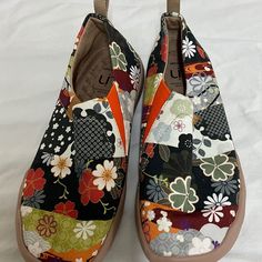 U In Story, Floral Wild Print Shoe Casual Multicolor Slip-on Loafers, Casual Multicolor Closed Toe Slip-ons, Casual Multicolor Loafers For Spring, Multicolor Closed Toe Loafers For Spring, Spring Multicolor Closed Toe Loafers, Multicolor Casual Slip-on Loafers, Multicolor Slip-on Casual Loafers, Multicolor Casual Flat Loafers, Multicolor Flat Heel Loafers For Spring