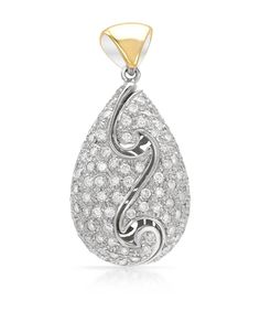 Allure Collection 1.90 ctw Diamond 18k Gold Drop Pendant (chain not included) View 1 Diamond Photography, April Birthstone, Birthstone Gifts, Fancy Color Diamonds, Drop Pendant, Love Symbols, Micro Pave, Yellow And Brown, Diamond Pendant