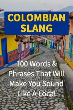 an image of a cobblestone street with the words,'100 words & phrases that will make you sound like a local