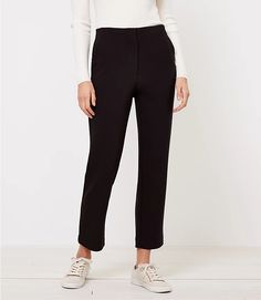 Slim Pants | LOFT Classy Yet Trendy, Casual Outfit Inspiration, Minimalist Capsule Wardrobe, Spring Capsule Wardrobe, Business Casual Dresses, Straight Crop Jeans, Black Dress Pants, Work Wardrobe, Business Casual Outfits