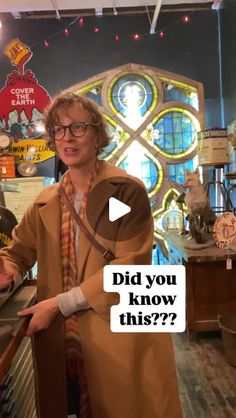 a woman standing in front of a store window with the words did you know this?