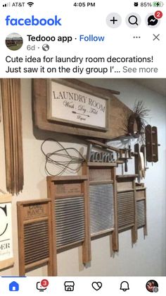 Laundy Room, Rustic Laundry Rooms, Antique Vintage Decor, Dream Laundry Room, Farmhouse Laundry Room, Laundry Room Remodel, Laundry Room Inspiration