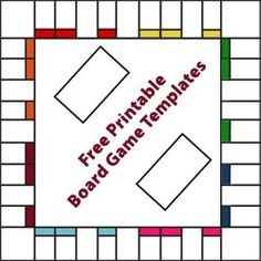 the free printable board game templates are available for all ages to play with