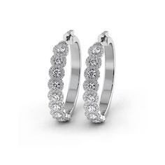 Indulge in luxury with our Brilliant Halo Round Diamond Hoop Earrings. These exquisite earrings feature sparkling round diamonds, delicately surrounded by halos. The sleek round hoops add a touch of elegance, making them perfect for any occasion. Elevate your style with these fancy hoop earrings. Luxury Diamond Halo Hoop Earrings, Elegant Aaa Quality Diamond Hoop Earrings, Elegant Aaa Quality Hoop Diamond Earrings, Luxury Round Brilliant Cut Hoop Earrings, Luxury Round Hoop Earrings With Brilliant Cut, Luxury Brilliant Cut Hoop Earrings, Luxury Round White Gold Hoop Earrings, Luxury Hoop Earrings With Brilliant Cut For Anniversary, Luxury Diamond Cut Hoop Earrings