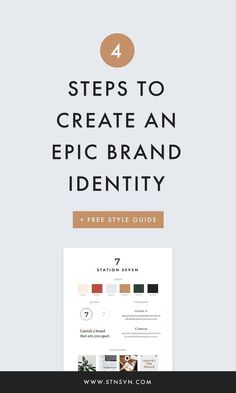 the steps to create an epic brand identity