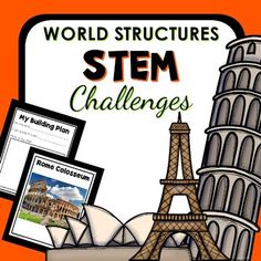 Add this book of famous world structures to your block center, or use it to inspire building with other materials of your choice. Having buildings from around the world leads to discussions about different people and places. Geography lessons can easily spring from these discussions, as can basic e... Build A City Printable Free Math, Building Art Work For Kids, Ge Learning Center, Preschool Experiences, Block Center Preschool, Afterschool Program, Bridge Engineering, Preschool Room, Around The World Theme