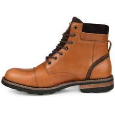 A handsome lace-up boot that draws inspiration from the great outdoors by the experts at Territory. The Yukon is a genuine leather boot, crafted to perfection with a toe cap and padded wool collar at the ankle. This versatile design is a dependable look that you can lean on season after season. Mens Boots Casual, Genuine Leather Boots, Lean On, Closed Toe Shoes, Combat Boot, Shoe Carnival, Brown Ankle Boots, Round Toe Heels, Wide Boots