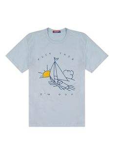 Sailboat Unisex Tee Light Blue - Culk Restless Heart, Mens Fits, Rowing Crew, Thrill Seeking, Daily Grind, Men Fits, Great T Shirts, Tshirt Design, Funny Shirts