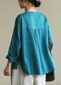 Modern o neck tie waist fall clothes Christmas Gifts blue shirt Materials used: cotton linenMeasurement:One size fits all for this item. Please make sure your size doesn't exceed this size: 3XL/BUST-116cm length 60cm / 23.4"bust 116cm / 45.24"Shoulder 43cm / 16.77"Waist 120cm / 46.8"Armhole 50cm / 19.5"Sleeve length 52cm / 20.28"Cuff 24cm / 9.36"hem 116cm / 45.24"We ship worldwide.Tracking numbers provided for all orders. Scarf On Bag, Open Dress, Simple Kurta Designs, Cotton Shirt Dress, Fall Clothes, Patchwork Dress, Kurta Designs, Chiffon Shirt, Loose Dress