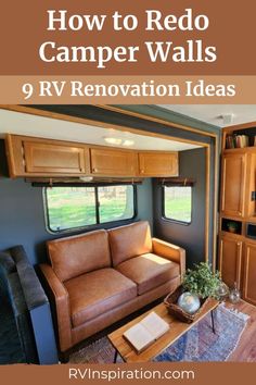 an rv with the words how to redo camper walls 9 rv renovation ideas