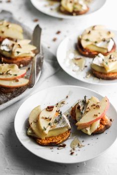 apple and brie sweet potato crostini is an easy appetizer for the holiday season