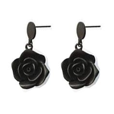 PRICES MAY VARY. Delicate black resin roses have been used to create these feminine flower earrings with gold plated lever back ear hooks. Silver or Gold Plated Stud Earrings, 20mm Porcelain Roses.Flower size: 20mm,Earring size: 34mm full length including push back ear hooks. These black rose earrings are made with 20mm handcrafted porcelain rosebuds which we set on gold- or silver-plated stud earrings. These dainty earrings make lovely bridal jewelry or if you just want a simple pair of rosebud Pink White Wedding, Black Drop Earrings, Black Porcelain, Roses Flower, Drop Earrings Gold, Porcelain Roses, Black Resin, Graduation Gifts For Her, Porcelain Flowers