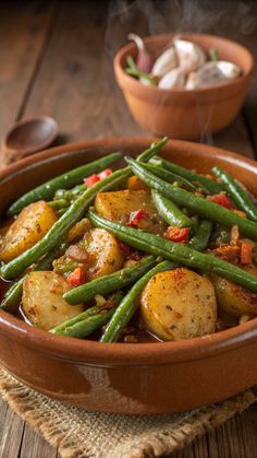 The Best Cajun Smothered Green Beans & Potatoes  Recipe in 2025 Smothered Green Beans, Green Beans And Potatoes, Fresh Green Beans, Potatoes Recipe, Potato Recipes