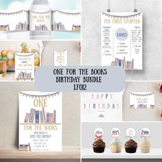 one for the books birthday bundle with free printables