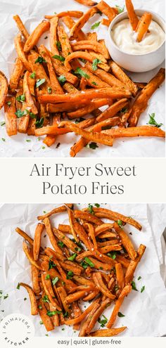 air fryer sweet potato fries with ranch dressing