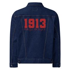 Make a fashion statement with this iconic Delta Sigma Theta denim jacket featuring Fortitude.• 99% ring-spun combed cotton, 1% spandex• Fabric weight: 12 oz/yd² (407 g/m²)• Chest pockets with buttons• Blank product sourced from ChinaThis product is made especially for you as soon as you place an order, which is why it takes us a bit longer to deliver it to you. Making products on demand instead of in bulk helps reduce overproduction, so thank you for making thoughtful purchasing decisions! Size guide WIDTH (inches) LENGTH (inches) SLEEVE LENGTH (inches) S 19 ½ 26 24 ½ M 21 ½ 26 ½ 24 ¾ L 23 ½ 27 25 XL 25 ½ 27 ½ 25 ¼ 2XL 27 28 25 ½ Hbcu Fashion, Delta Sigma Theta, Classic Denim Jacket, Sorority Outfits, Outwear Jackets, Black Denim Jacket, Shirt Accessories, Spandex Fabric, Combed Cotton