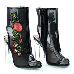 Pressed Floral, Open Toe Boots, Dance Event, Spring Awakening, Flower Black, Cool Fits, Gorgeous Shoes, Poison Ivy