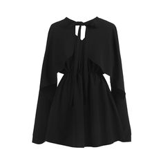 Black Cape Dress, Kawaii Harajuku Fashion, Bowknot Dress, Black Cape, Kawaii Harajuku, Easy Trendy Outfits, Cape Coat, Cape Dress, Fashion Black