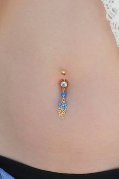 Gold handmade belly button ring, Hamsa pendant & blue Opal stone belly button piercing, Hamsa jewelr Dangle Body Jewelry With Charms As Gift, Blue Evil Eye Dangle Jewelry, Dainty Internally Threaded Belly Rings As Gift, Pierced Dangle Body Jewelry For Festival, Dangle Pierced Body Jewelry For Festivals, Nickel-free Dangle Belly Rings In Sterling Silver, Nickel Free Sterling Silver Dangle Belly Rings, Nickel-free Sterling Silver Dangle Belly Rings, Festival Dangle Pierced Body Jewelry