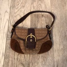 Coach Bag Barely Used Width Approx 10.5 Inches Length Approx 5.5 Inches Brown Great Condition Bags Coach, Coach Bag, Longchamp Le Pliage, Coach Bags, Bag Lady, Tote Bag, Women Shopping, Color