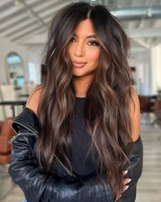 Lighter Brown Hair Color, Lighter Brown Hair, Dark Chocolate Brown Hair, Brown Hair Dye, Brunette Hair With Highlights, Spring Hair Color