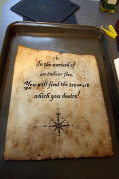 an old parchment with a quote on it