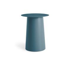 a small blue table on a white background