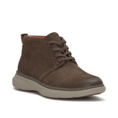 Vince Camuto-Tadesse Chukka Boot With a classic style made to pair well with a favorite professional or semi-formal fit, the Tadesse chukka boot is a great add to your wardrobe. The Flex 365 Technology keeps you extra comfortable thanks to its supportive cup sole, cushioned energy-returning midsole, and removable performance insole using KulKote® temperature regulating technology. Business Casual Brown Boots With Rubber Sole, Lace-up Boots For Business Casual In Fall, Lace-up Boots For Business Casual Fall Season, Brown Chukka Boots With Reinforced Heel For Work, Brown Ankle-high Chukka Boots For Work, Classic Brown Waterproof Boots With Round Toe, Brown Ankle-high Lace-up Work Boots, Brown Ankle-high Lace-up Boots For Work, Casual Moc Toe Boots For Business Casual