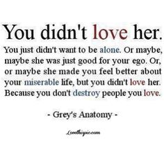 grey's anatomy quote you didn't love her